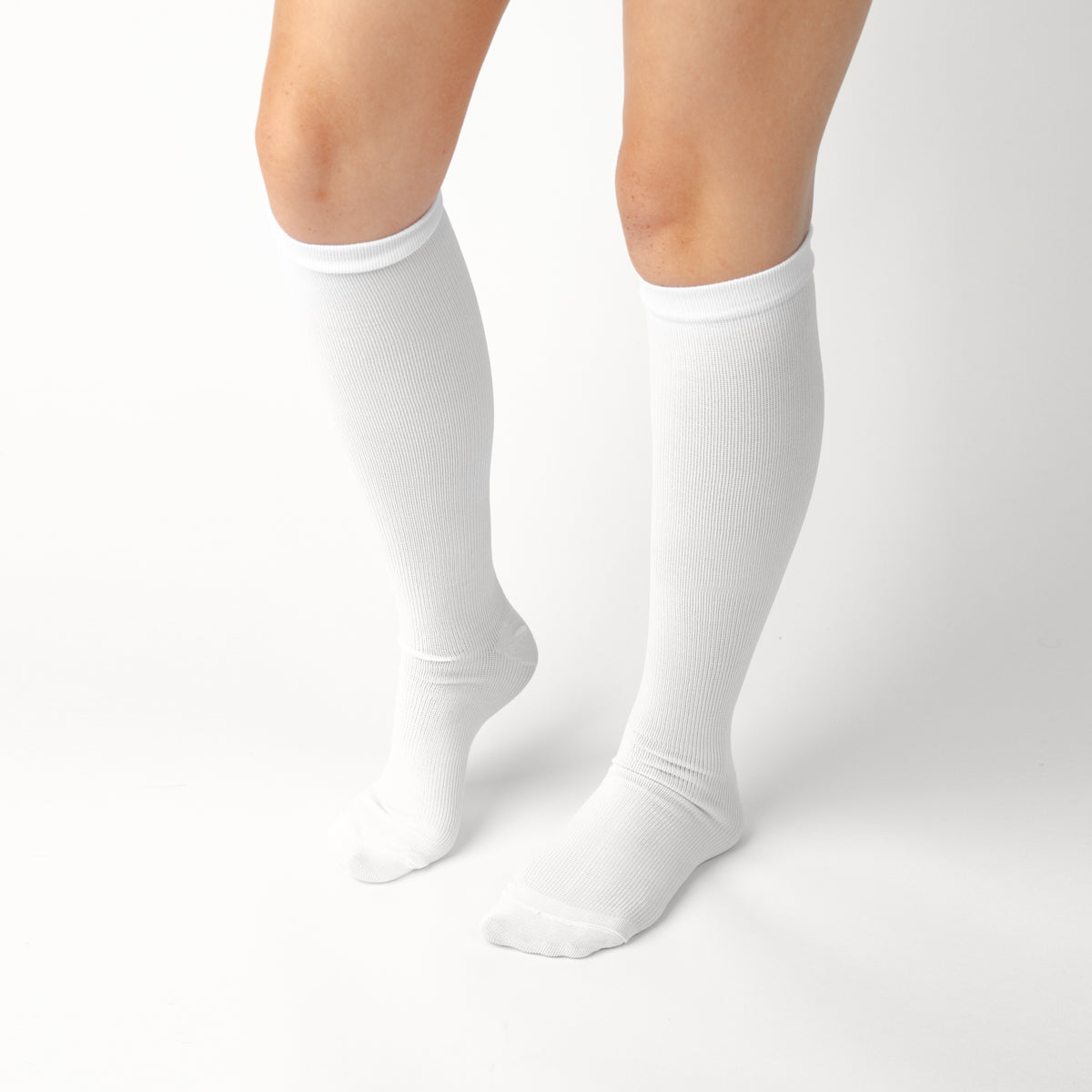 White Compression Socks