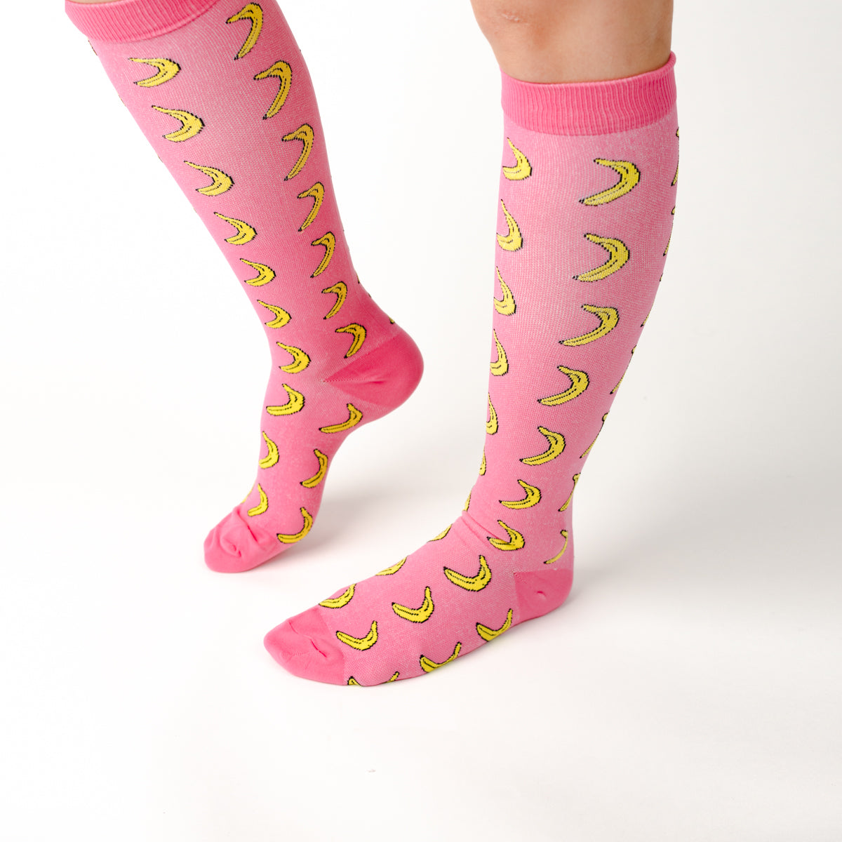 Pink Banana Compression Socks